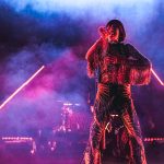 Karen O of Yeah Yeah Yeahs at Red Rocks 2023, photo by Dave The Photo Guy.